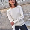 All Needle Button Shoulder Sweater^Pure Collection Online