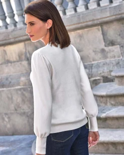 All Needle Button Shoulder Sweater^Pure Collection Online