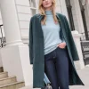 Boucle Textured Wool Funnel Neck Coat^Pure Collection Best