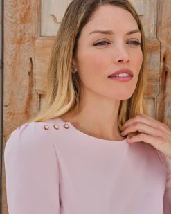 Button Detail Jersey Top^Pure Collection Discount