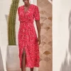 Button Through Midi Dress^Pure Collection Fashion