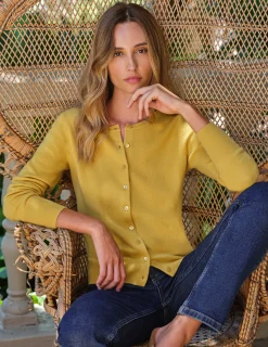 Cashmere Crew Neck Cardigan^Pure Collection Sale