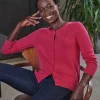 Cashmere Crew Neck Cardigan^Pure Collection Best
