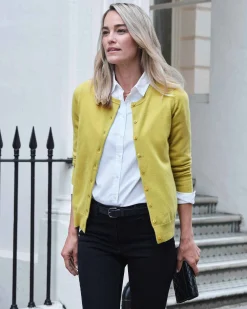 Cashmere Crew Neck Cardigan^Pure Collection Clearance
