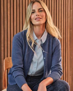 Cashmere Crew Neck Cardigan^Pure Collection Clearance