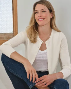 Cashmere Crew Neck Cardigan^Pure Collection Best