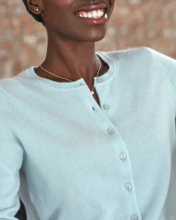 Cashmere Crew Neck Cardigan^Pure Collection Best