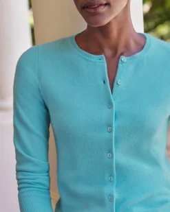 Cashmere Crew Neck Cardigan^Pure Collection Online