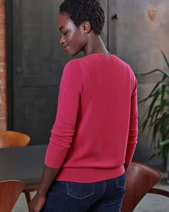 Cashmere Crew Neck Cardigan^Pure Collection Best
