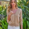 Cashmere Crop Scalloped Cardigan^Pure Collection Fashion