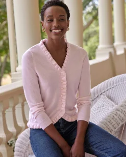 Cashmere Ruffle Cardigan^Pure Collection Best