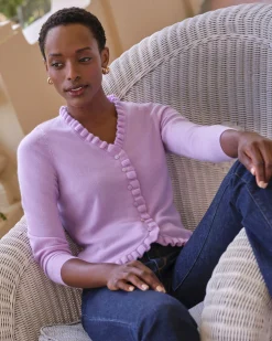 Cashmere Ruffle Cardigan^Pure Collection Outlet