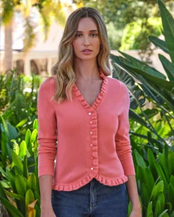 Cashmere Ruffle Cardigan^Pure Collection Fashion