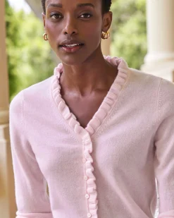 Cashmere Ruffle Cardigan^Pure Collection Best
