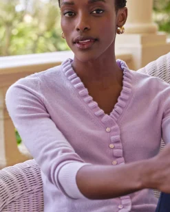 Cashmere Ruffle Cardigan^Pure Collection Outlet