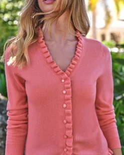 Cashmere Ruffle Cardigan^Pure Collection Fashion