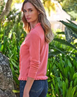 Cashmere Ruffle Cardigan^Pure Collection Fashion
