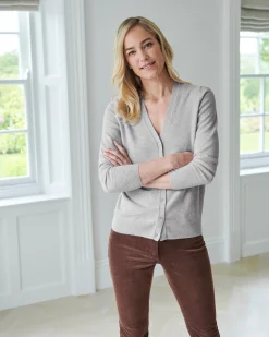 Cashmere V Neck Cardigan^Pure Collection Clearance