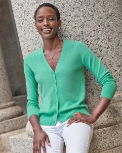 Cashmere V Neck Cardigan^Pure Collection Online
