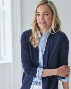 Cashmere V Neck Cardigan^Pure Collection Sale