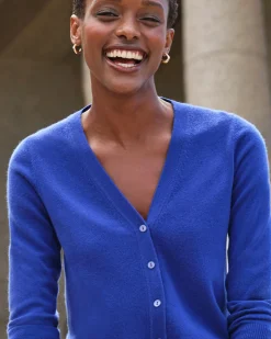 Cashmere V Neck Cardigan^Pure Collection New
