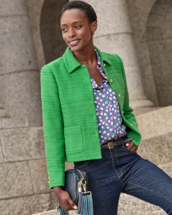 Collared Boucle Jacket^Pure Collection Sale