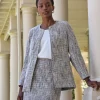 Cotton Blend Longline Collarless Jacket^Pure Collection Discount