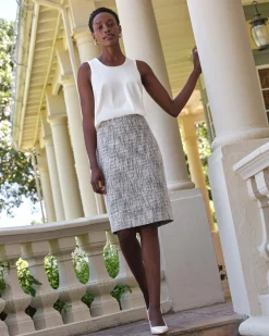 Cotton Blend Pencil Skirt^Pure Collection Hot