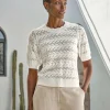 Cotton Crochet Trim Top^Pure Collection New