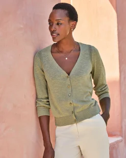 Cotton Linen Sparkle Cardi^Pure Collection Discount