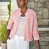 Cotton Mesh Edge To Edge Cardigan^Pure Collection Sale