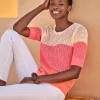Cotton Sunset Stripe Top^Pure Collection Sale