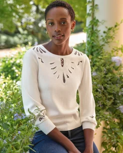 Cotton Wool Embroidered Sweater^Pure Collection Best