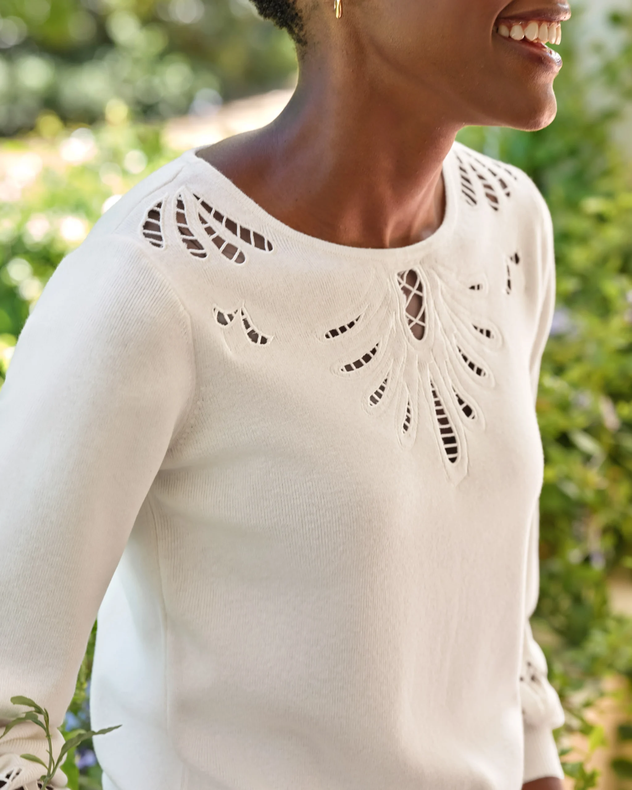 Cotton Wool Embroidered Sweater^Pure Collection Best