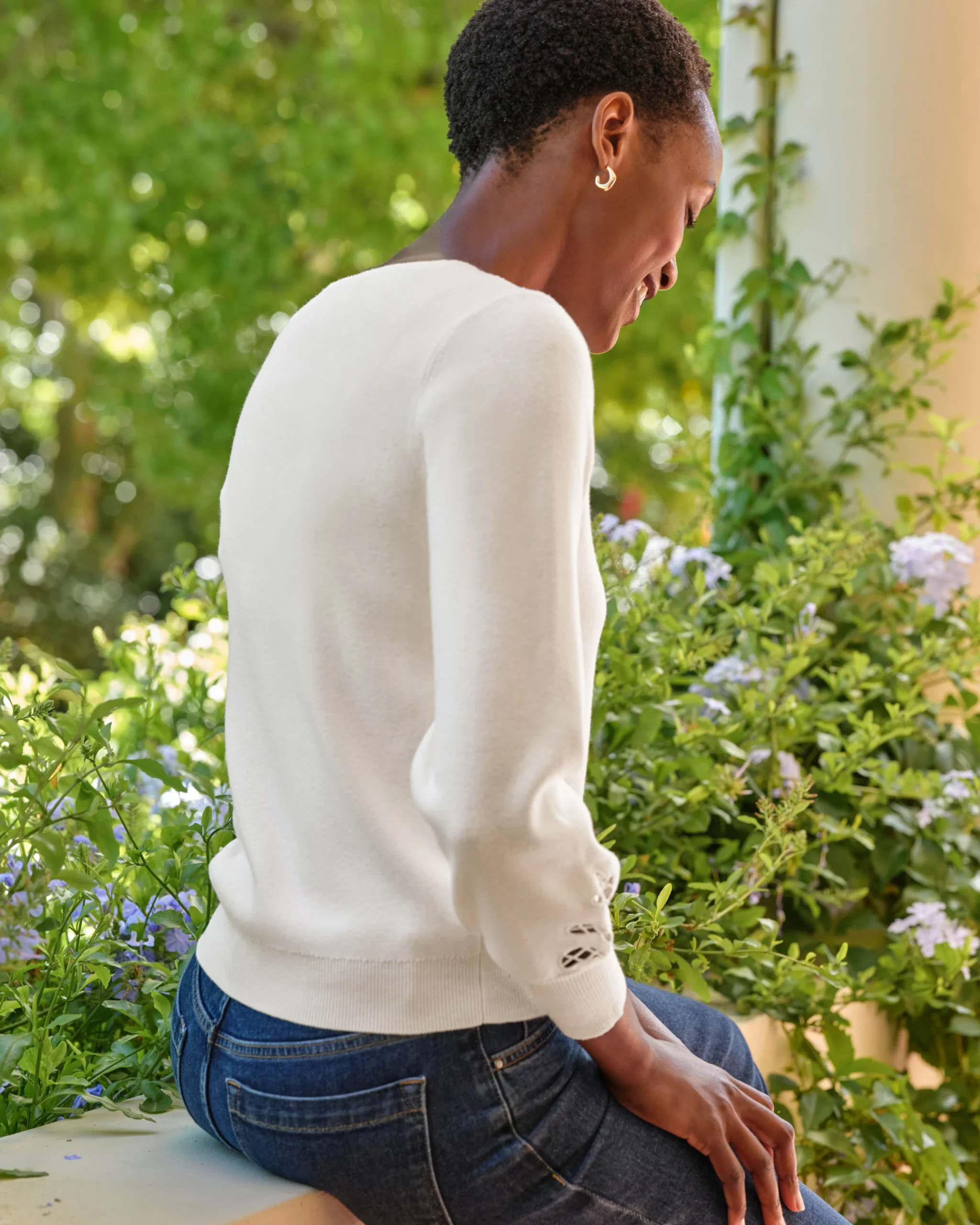 Cotton Wool Embroidered Sweater^Pure Collection Best