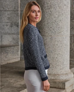 Cotton Wool Tweedy Zip Jacket^Pure Collection Online