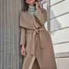 Double Faced Waterfall Collar Coat^Pure Collection Clearance