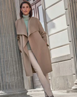 Double Faced Waterfall Collar Coat^Pure Collection Clearance