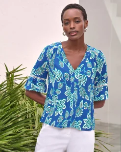Fluted Sleeve Blouse^Pure Collection Hot