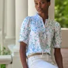 Frill Neck Blouse^Pure Collection Clearance