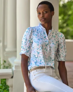 Frill Neck Blouse^Pure Collection Clearance