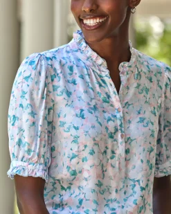 Frill Neck Blouse^Pure Collection Clearance