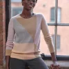 Gassato Diagonal Intarsia Sweater^Pure Collection New