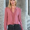 Jersey Lace Trim Blouse^Pure Collection Clearance