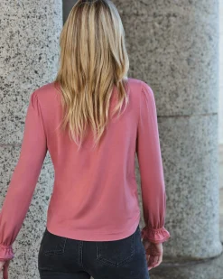 Jersey Lace Trim Blouse^Pure Collection Clearance