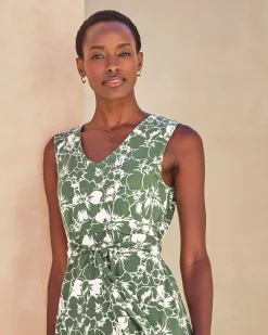 Jersey V Neck Fit And Flare Dress^Pure Collection Hot