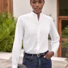 Lace Trim Cotton Shirt^Pure Collection Best