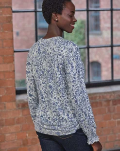 Lace Trim Jersey Blouse^Pure Collection New