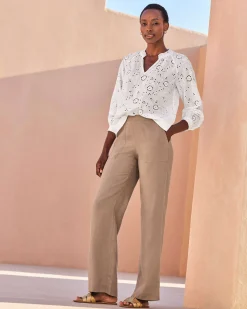 Laundered Linen Wide Leg Trouser^Pure Collection Best