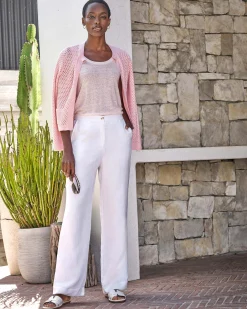 Linen Blend Wide Leg Trousers^Pure Collection Hot